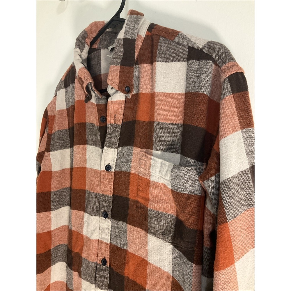 Field and Stream Flannel Shirt Size Large Plaid Button Front Long Sleeve Western - Picture 5 of 6